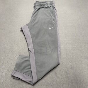 VTG Nike Pants Mens XL Gray Logo Fleece Therma Zip Track Athletic Y2K 360955-064